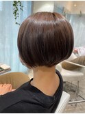 大人前下りボブ 藤沢 30代40代50代 大人女性/カラーで髪質改善