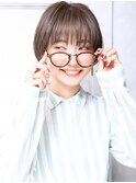 大人可愛い小顔美髪ツヤ髪シアーグレージュ横顔美人A19