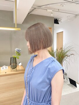 ローレン(LOREN) 【LOREN】ミルクティーベージュぷつっとボブケアブリーチ 梅田