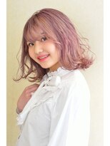 シャイニー(SHINY)&nbsp;ダブルカラー＿ボブ＿ピンクカラ－_ピンクブラウン_イルミナ
