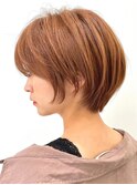 30代40代大人女性/前髪ありショートボブ/ショートヘア/髪質改善