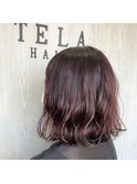 透け感のあるピンクラベンダーアッシュ♪【TELA HAIR】