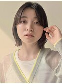 くびれボブ/レイヤーボブ/韓国風/オリーブベージュ/イメチェン