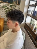フェザーパーマ風スタイリング