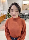 20代30代大人可愛い小顔ボブ丸みショートレイヤー【ノグチ】