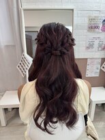 ホワイト 東京新宿店(White) スピードヘアセット9番 編み込みハーフアップ