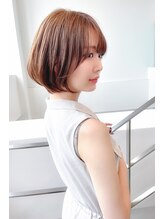 ヘアーズ ラスタ(Hair's RASTA)&nbsp;小顔見え丸みショートボブ×艶ブラウン