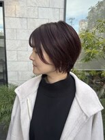テラスヘアヴィラ 新潟駅南(TERRACEhairVilla)&nbsp;チェリーレッドショートスタイル