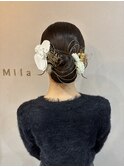 振袖ヘア★水引タイトシニヨン
