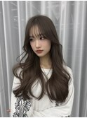 ワンホン　韓国風　顔まわりレイヤー　くびれヘア　ブリーチなし