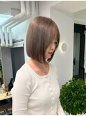 似合わせカットグレージュボブ[表参道ダブルカラーケアブリーチ]