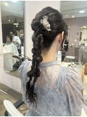 編み下ろしツインヘアセット