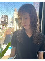 ビハインドザカーテン(BEHIND THE CURTAIN)&nbsp;ロングレイヤー×くせ毛カット×パーマ風くせ毛ヘア