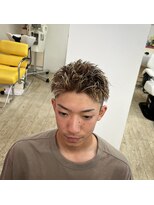 ヘアショップ ヨンヨンマル(hair shop 440)&nbsp;ブラウンに金メッシュ