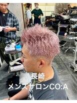コア(CO:A)&nbsp;長崎メンズカットスパイキーショートメンズカラーホワイトカラー