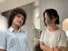 【ショート/ボブ向け】コールドパーマ+カット【ウルフパーマ韓国レイヤー】