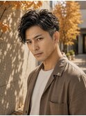 40代メンズパーマアップバングスタイル