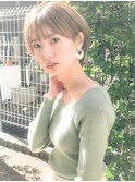 ふんわり柔らかい丸みショート 耳かけ マニッシュショート