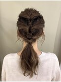 大人美人イメチェン大人こなれヘアブラウンシンプルアレンジ
