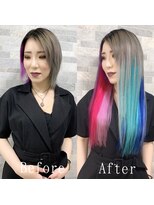 エクステ専門店あるじゃんすー 広島店&nbsp;個性派カラー#グラデーションカラー#シールエクステ#広島