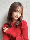 韓国前髪顔まわり×ショコラアッシュふんわりカール【髪質改善】