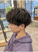 メンズ緩めスパイラル&ツーブロック