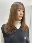 ワンカールで簡単可愛い!ロングレイヤーカット×ぱっつん前髪