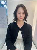 髪質改善*こなれミディ*オリーブグレージュ*美髪