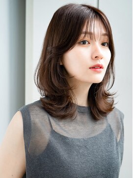 エインアンリー 表参道(AIN.ANLY.) ◯耳かけボブパーマオリーブベージュボブウェーブミディアム小顔