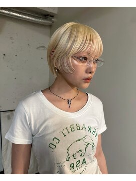 ノラ シブヤ(NORA) レディースショート×ケアブリーチハイトーンブロンド