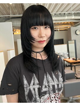 カフ(CAF) CAF松本/ロングウルフレイヤー/ブルーブラック