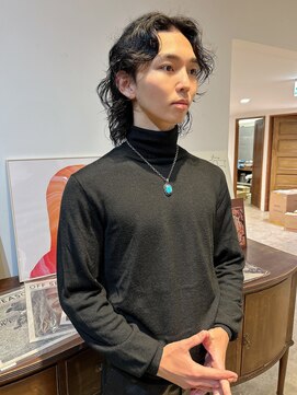 ヘアーアイストゥーレ(HAIR ICI TRE) パーマ　メンズウルフ　メンズロング　担当桜桃