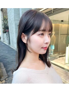 ノラ ヘアーサロン(NORA HAIR SALON) ナチュラル小顔前髪あり後れ毛サイドバング結べるボブくびれヘア