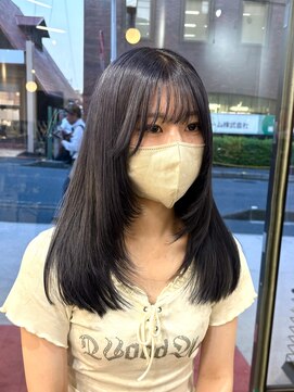 ラック 津田沼(LUCK) ブルーブラック/ダブルカラーインナーカラーケアブリーチ