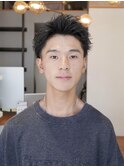 スパイキーショート/刈り上げ/ツーブロ/黒髪/清潔感/リクルート