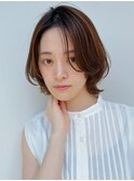 ボブ ひし形 レイヤー ナチュラルブラウン チョコレートブラウン