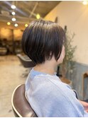 大人ショート×アッシュブラウン