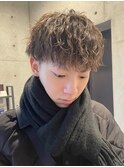 無造作ツイストスパイラル　マッシュ　ツーブロック