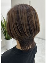 ヘアーメイク クーラ 行橋店(Hair make CURA)&nbsp;40代50代◎ハイライト白髪ぼかしふんわり大人ショートカット