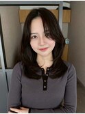 大分ハッシュカット胸上鎖骨下ミディアムレイヤースタイルかるめ