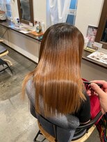 アズグロウヘアー(AS GROW HAIR) 艶々酸性ストレート[デザインカラーレイヤーカットウェットヘア