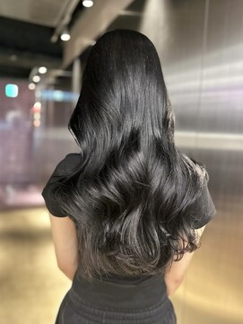 ペレ 原宿(PELE) ダークパープルナチュラルショート夏のヘアアレンジ原宿