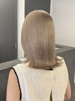 アンドシー(&C.) 外ハネボブ、ミルクティーベージュ