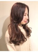透明感◎ ピンクベージュ×ロングヘアー