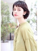 シェノン(hair make CHAINON)&nbsp;耳掛けショートバングボブ