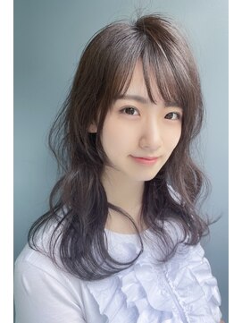 クーエフー(coo et fuu) 流し前髪とフリンジウェーブのセミロングで大人かわいい♪藤沢