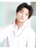 ツーブロック刈り上げセンターパート+J