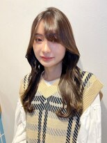 ロンド ストラーダ 心斎橋(Lond strada)&nbsp;韓国前髪顔周りロング×デザインカラー[心斎橋/髪質改善]