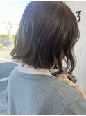 ショートボブ/透明感カラーブラウン
