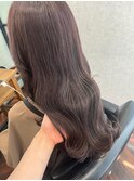 ビターブラウン巻き髪ロングストレートサラツヤ髪